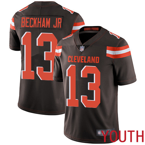 Cleveland Browns Odell Beckham Jr Youth Brown Limited Jersey #13 NFL Football Home Vapor Untouchable